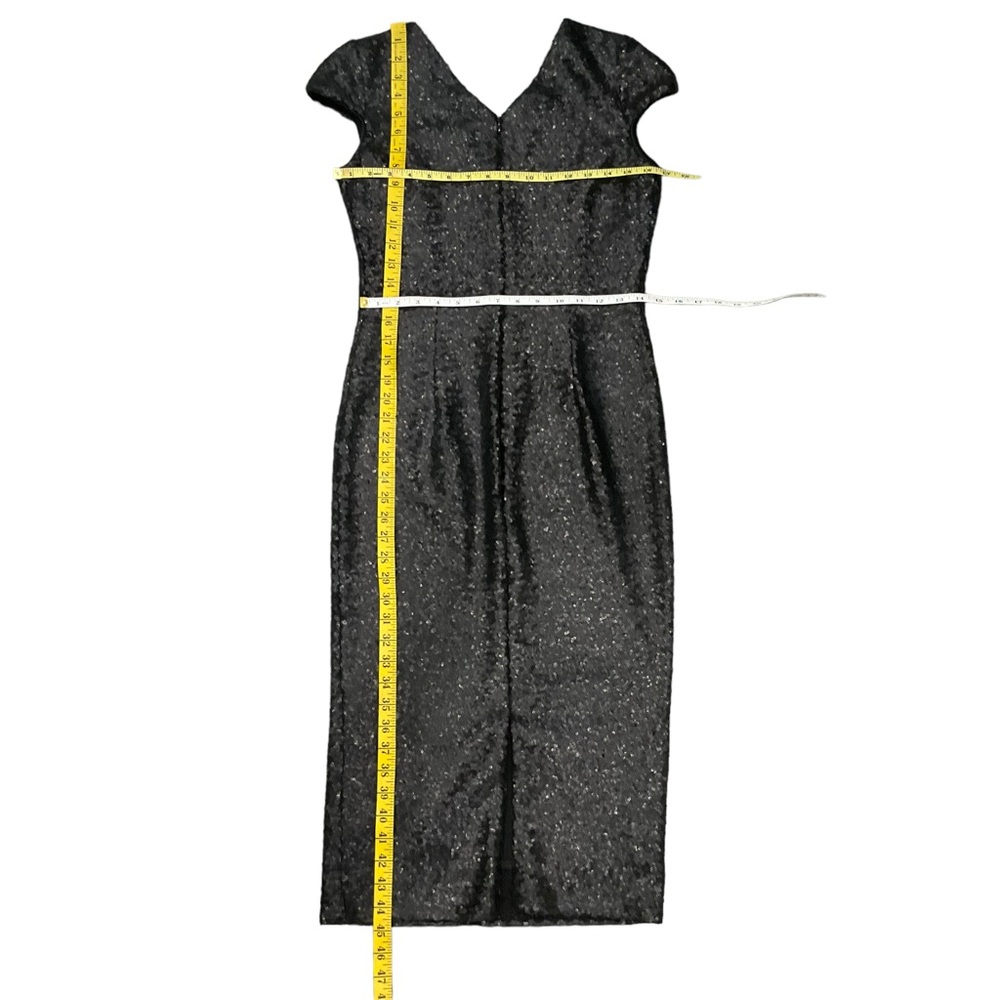 Dress the Population Women’s Allison Midi Sheath Dress Plunging V-neck S… - Picture 15 of 16